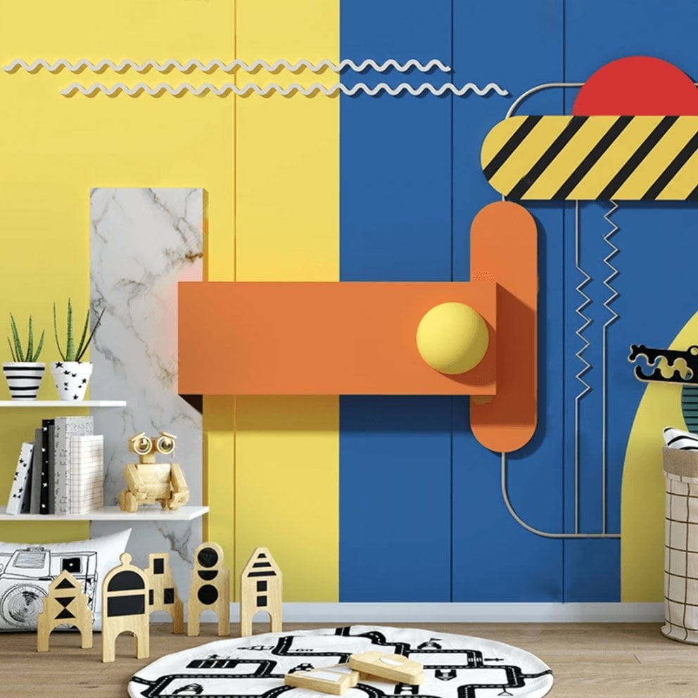 Geometrik Çizim Kapılar Duvar Kağıdı
