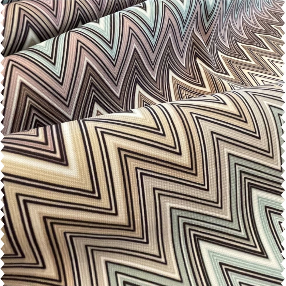 Zigzaglı Missoni Desen Baskı Döşemelik Kumaş