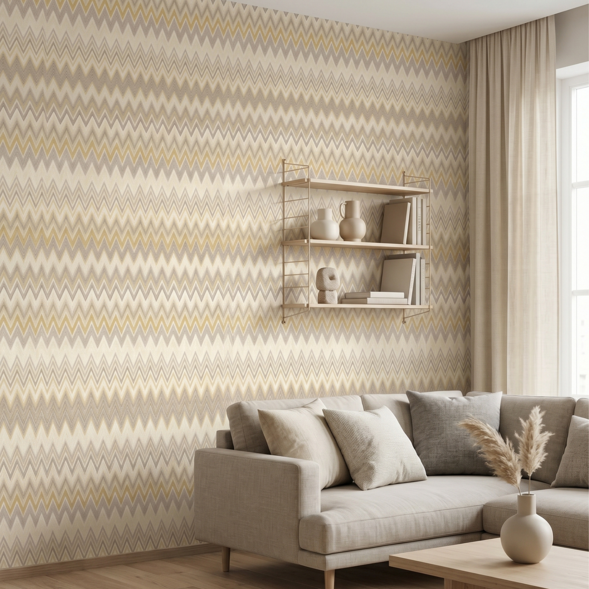 Missoni Home 1 ZigZag Multicolore Vinil Duvar Kağıdı