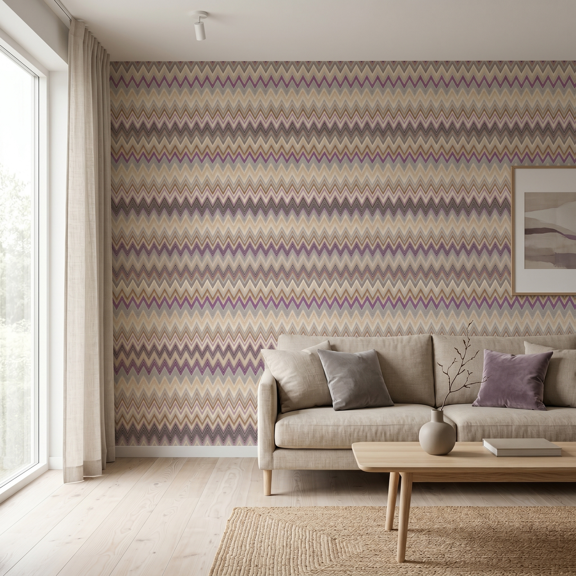 Missoni Home 1 ZigZag Multicolore Vinil Duvar Kağıdı