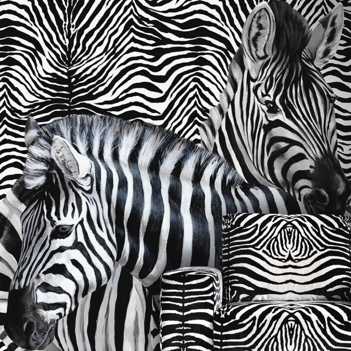 Dolce Gabanna Zebra Çerçeve Detaylı Pano Duvar Kağıdı