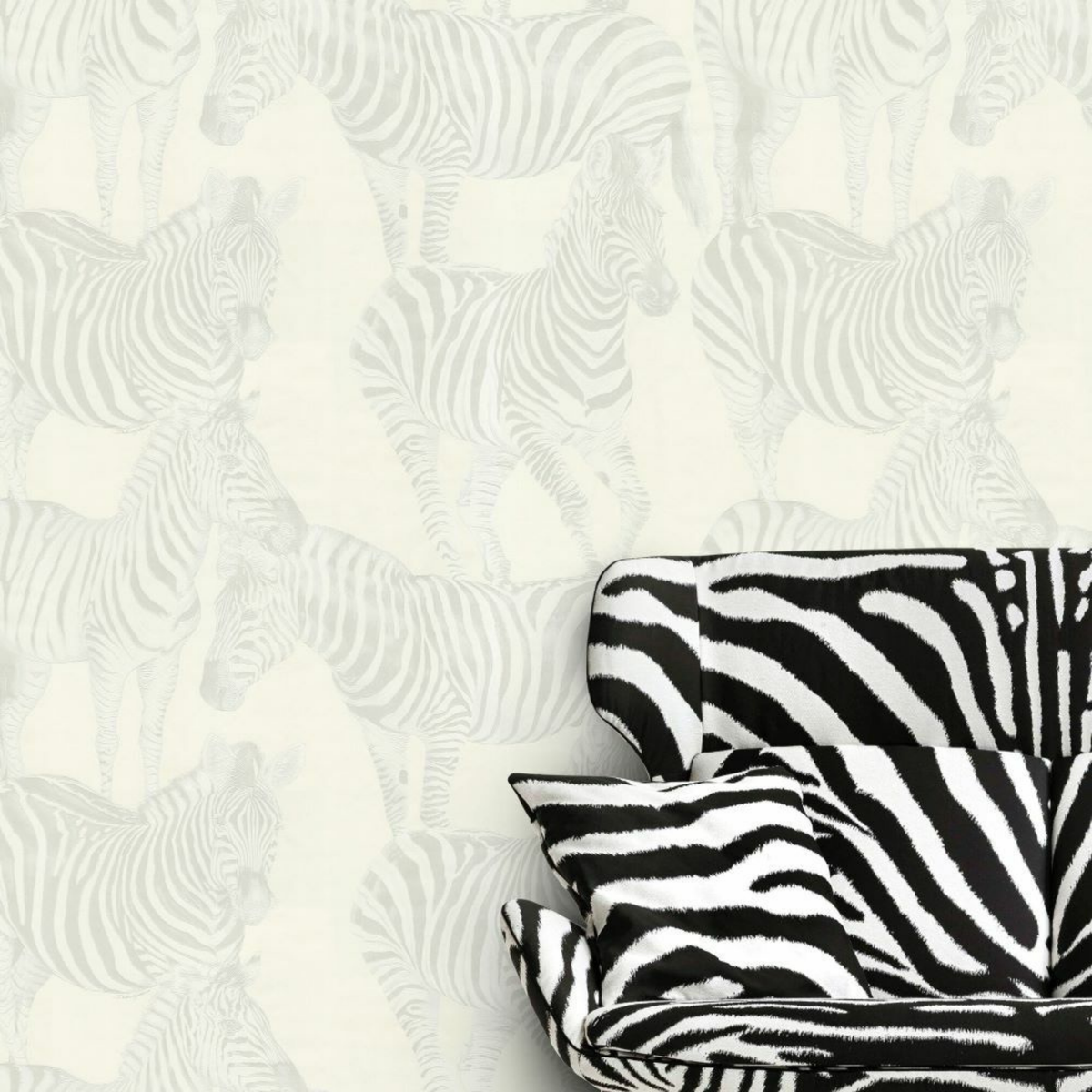 Dolce Gabbana Beyaz Zebra Koleksiyon Duvar Kağıdı