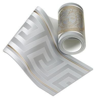 Versace Greek Ker Bordür Şerit Silver