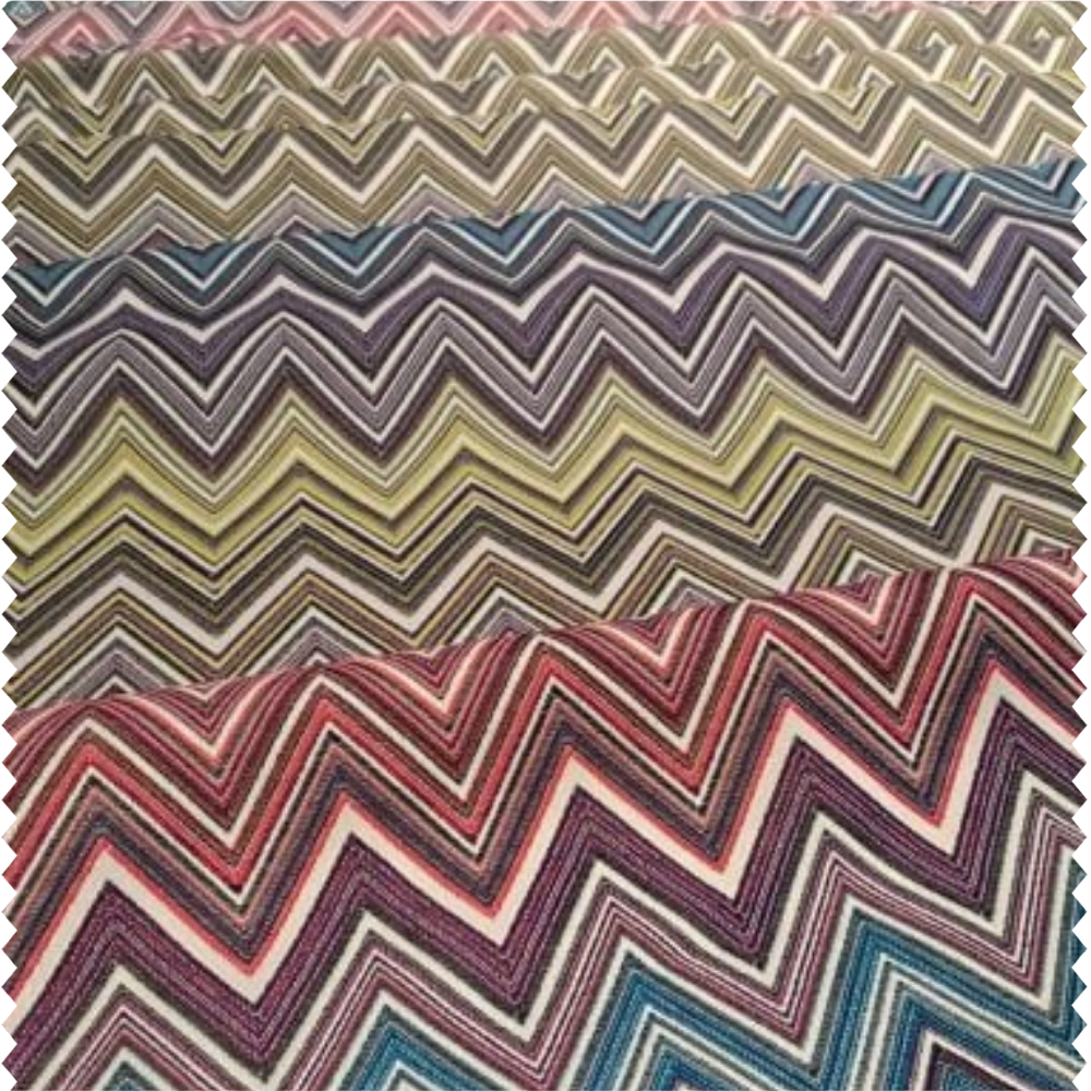 Zigzaglı Missoni Desen Dokuma Döşemelik Kumaş