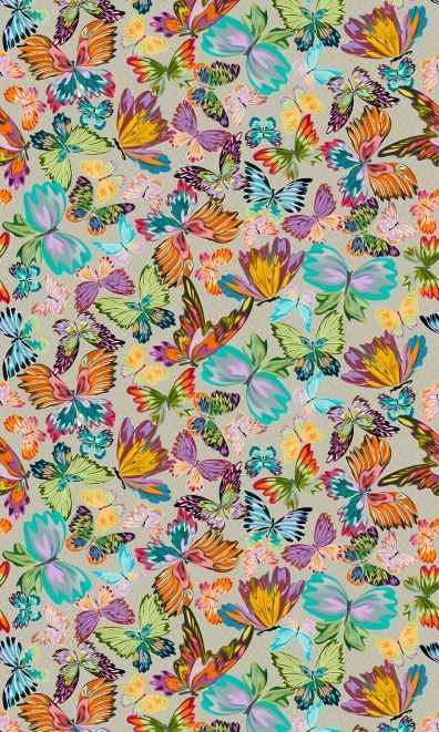 Missoni Home Bej Zemin Kelebekli Pano Duvar Kağıdı