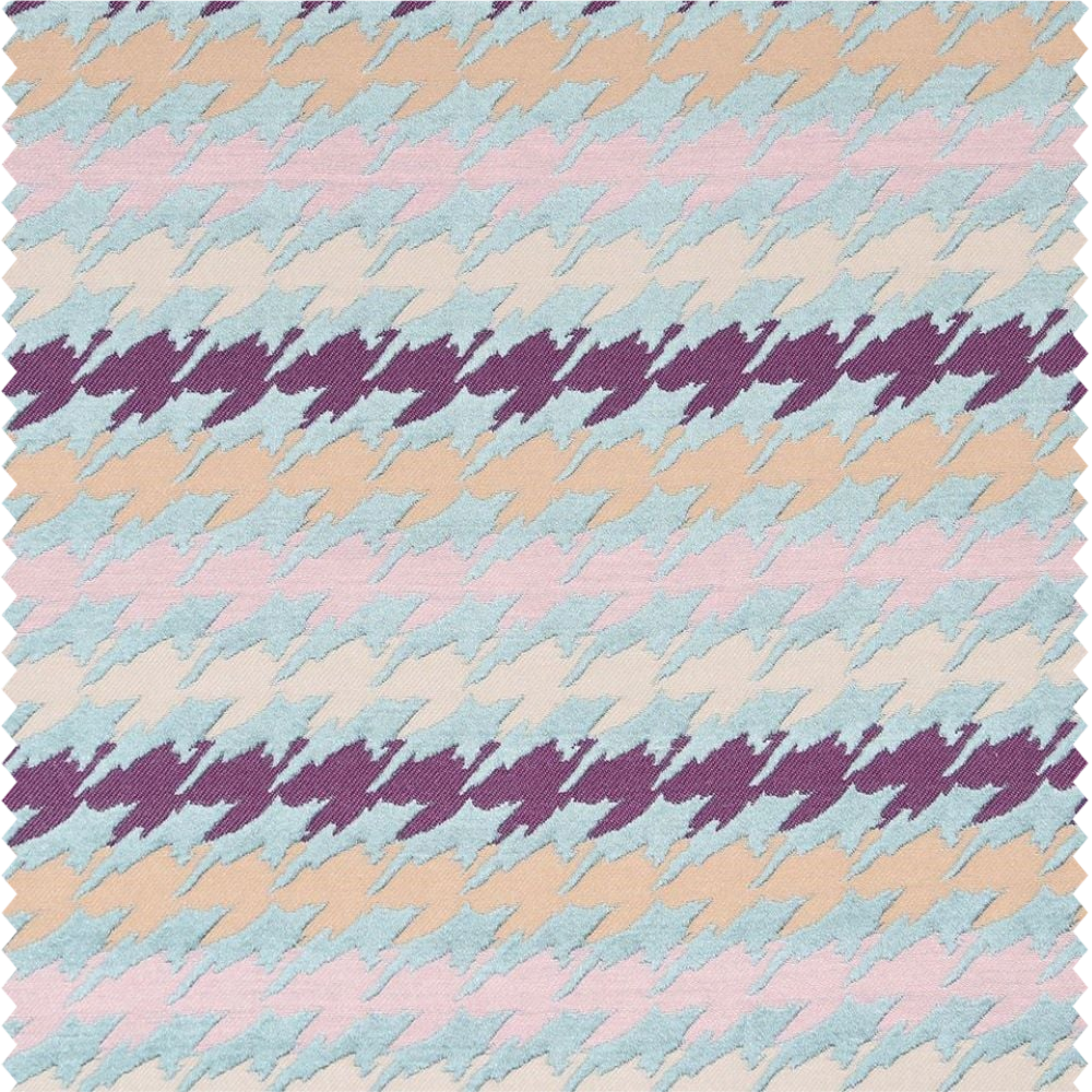Geometrik Çizgili Kaz Ayağı Kombin Döşemelik Kumaş