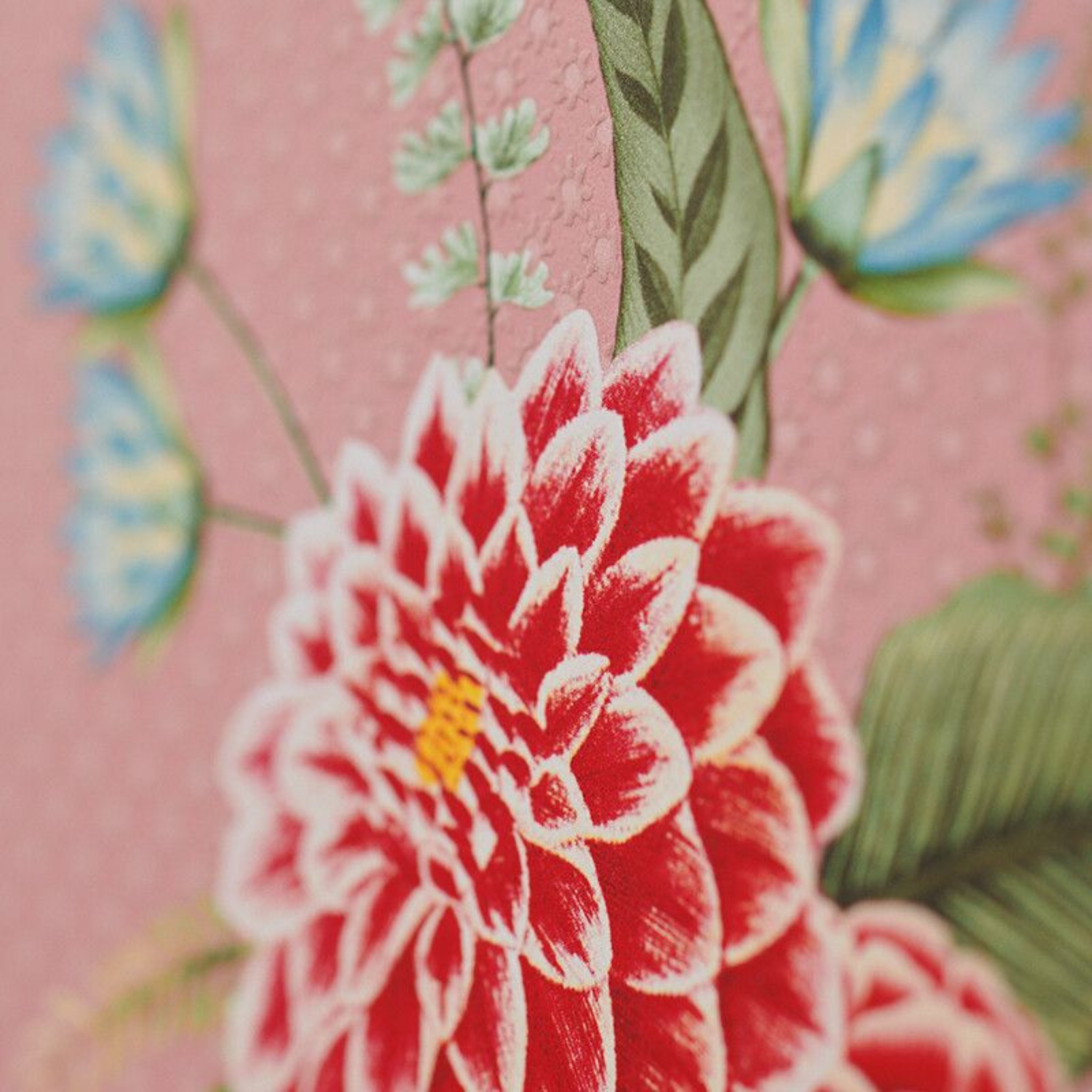 Pip Studio Floris Pembe Botanik Duvar Kağıdı