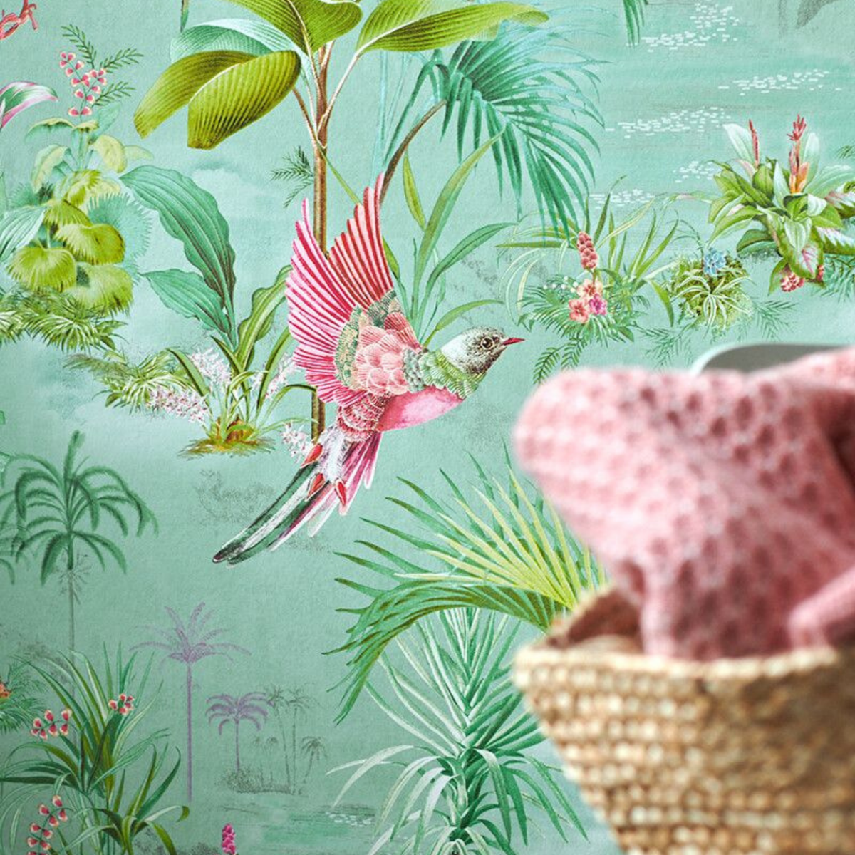 Pip Studio Palm Scene Mavi Duvar Kağıdı
