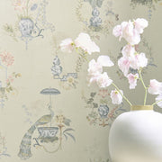 Pip Studio 6 Koleksiyonu Ceramic Garden Oriental Foliage Duvar Kağıdı