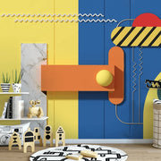 Geometrik Çizim Kapılar Duvar Kağıdı
