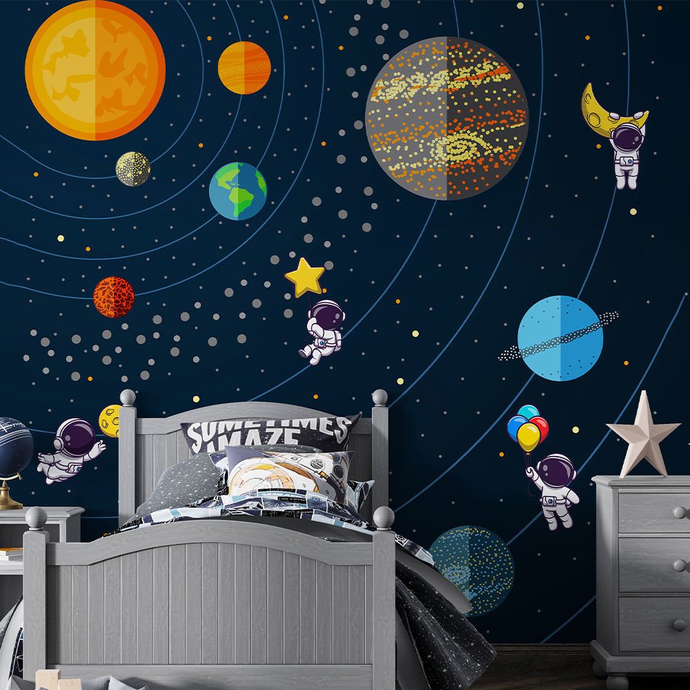 Gezegenler Arasında Astronotlar Uzay Duvar Kağıdı