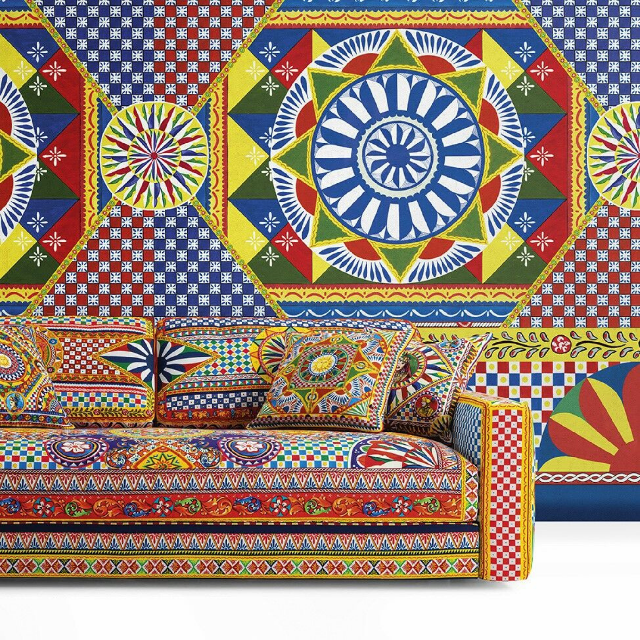 Dolce Gabbana Renkli Güneş Geometrik Desenli Pano Duvar Kağıdı
