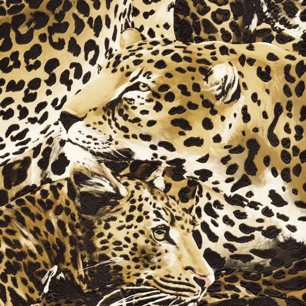 Dolce Gabbana İç İçe Geçmiş Leoparlar Duvar Kağıdı