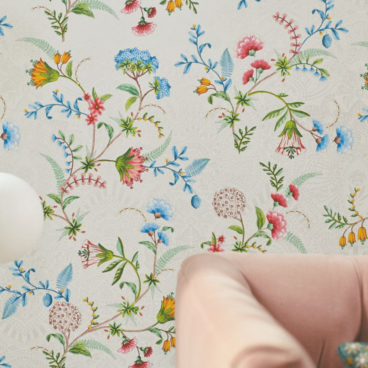 Pip Studio La Majorelle Duvar Kağıdı Beyaz