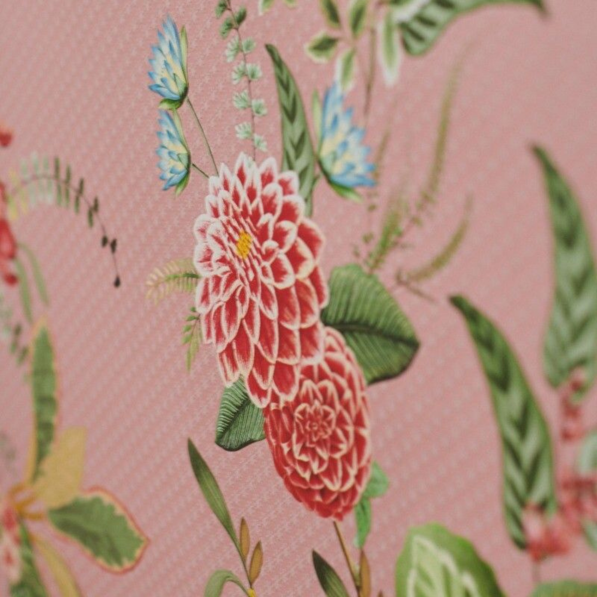Pip Studio Floris Pembe Botanik Duvar Kağıdı