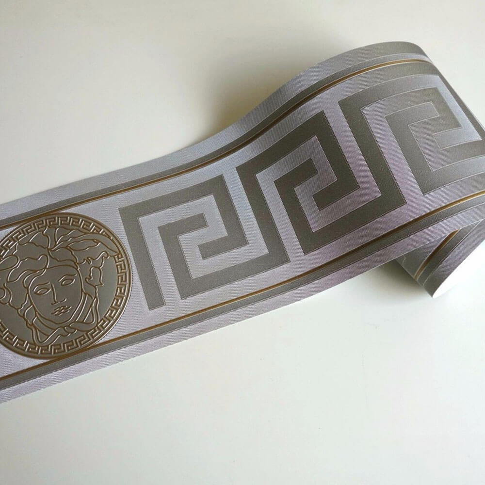 Versace Greek Ker Bordür Şerit Silver