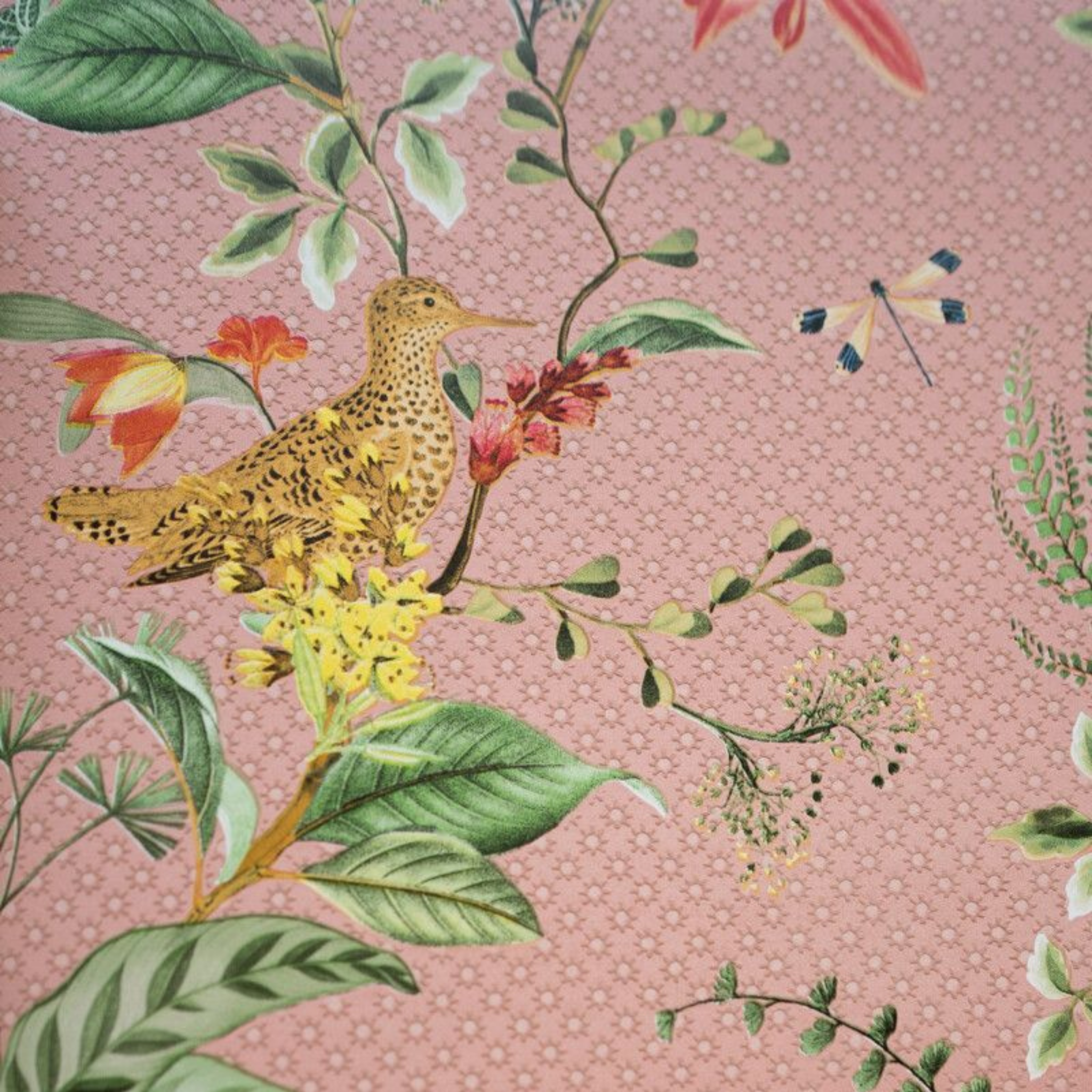 Pip Studio Floris Pembe Botanik Duvar Kağıdı