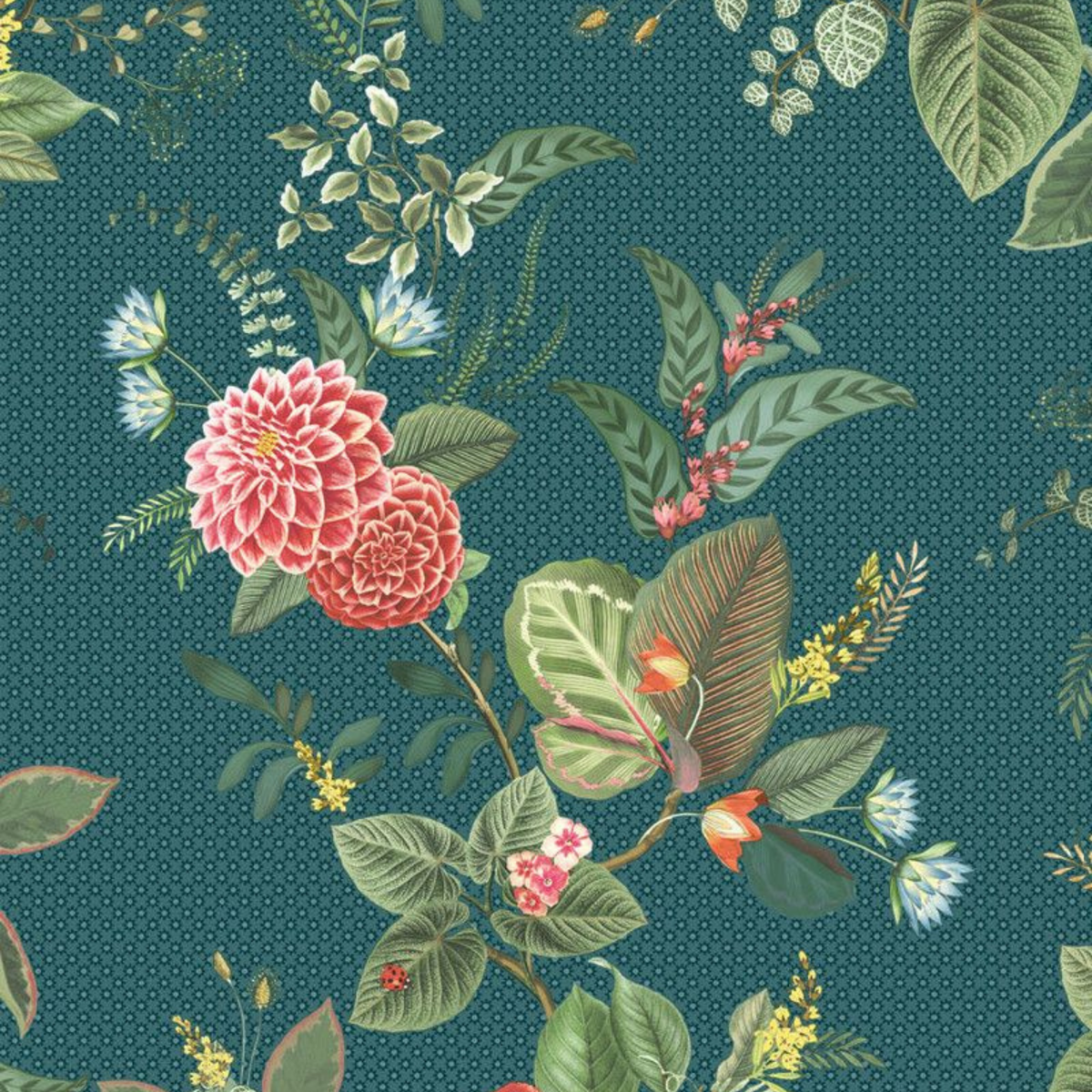 Pip Studio Floris Mavi Duvar Kağıdı