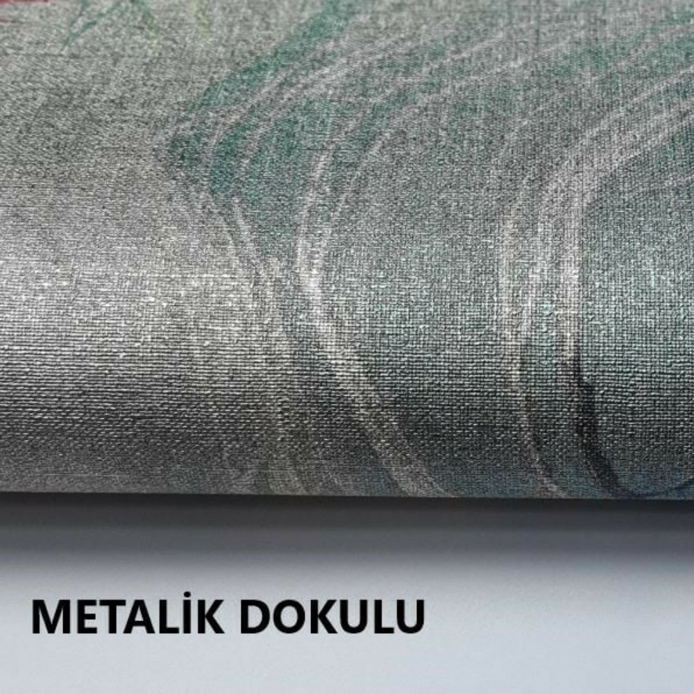 Veda Mektubu Dizi Mint Yeşili Çizgili Bordürlü Gökkuşağı Duvar Kağıdı