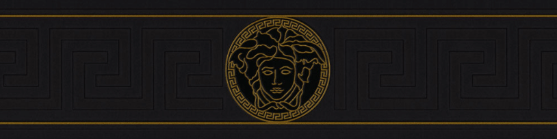 Versace Greek Ker Bordür Şerit Black