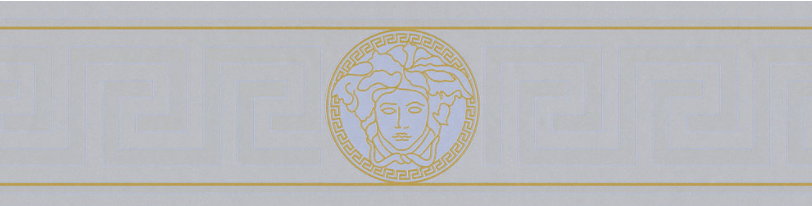 Versace Greek Ker Bordür Şerit Silver