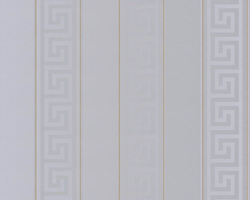 Versace Greek Key Stripe Krem Duvar Kağıdı