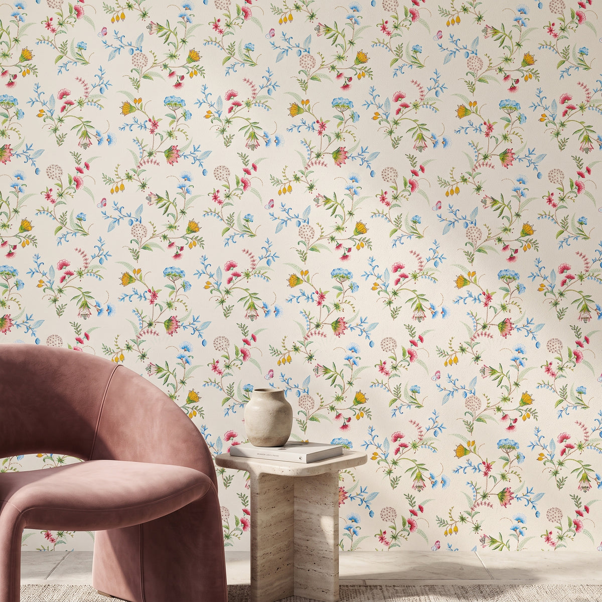Pip Studio La Majorelle Duvar Kağıdı Beyaz