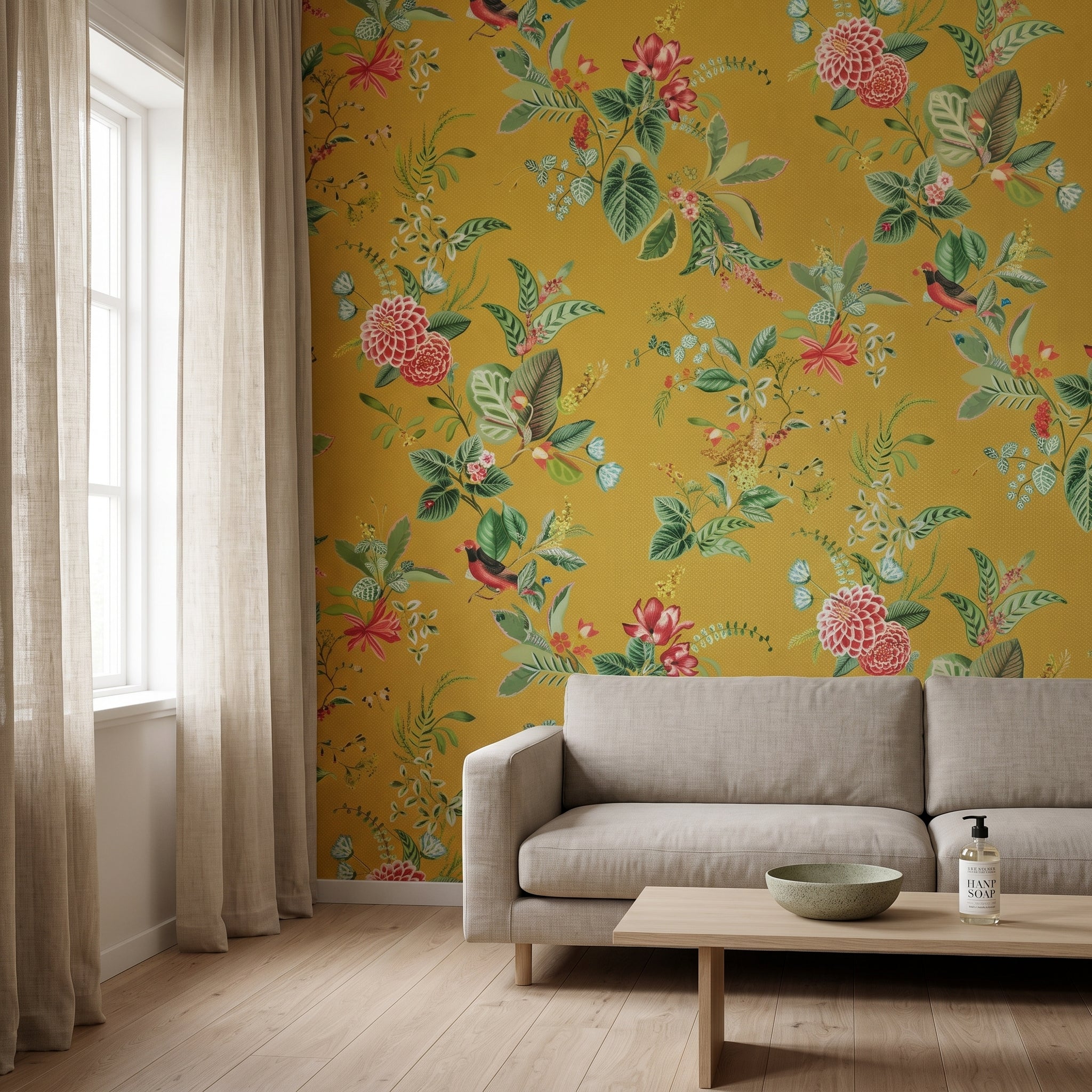 Pip Studio Botanik Tasarım Florist Büyük Çiçekler Duvar Kağıdı