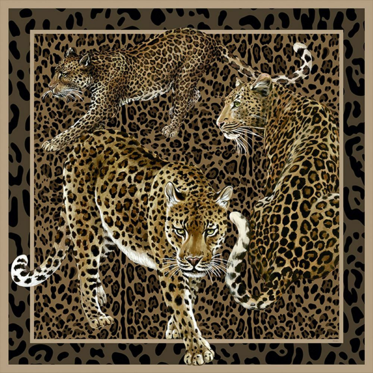 Dolce Gabbana Çerçeve Detaylı Leoparlar Pano Duvar Kağıdı