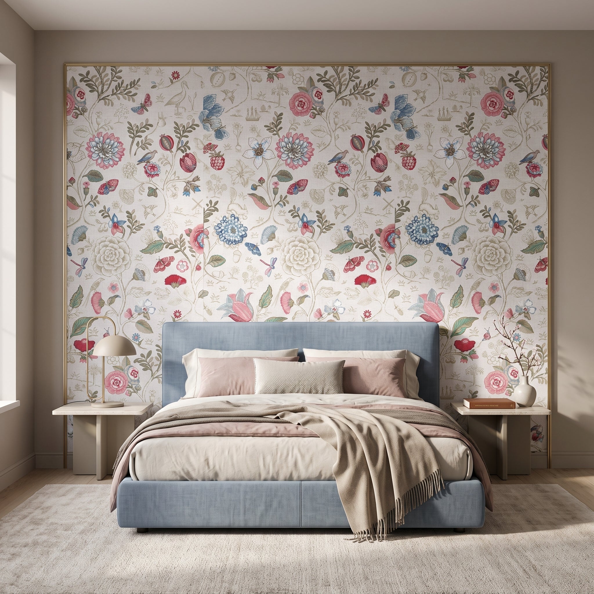 Pip Studio Spring to Life Beyaz Duvar Kağıdı