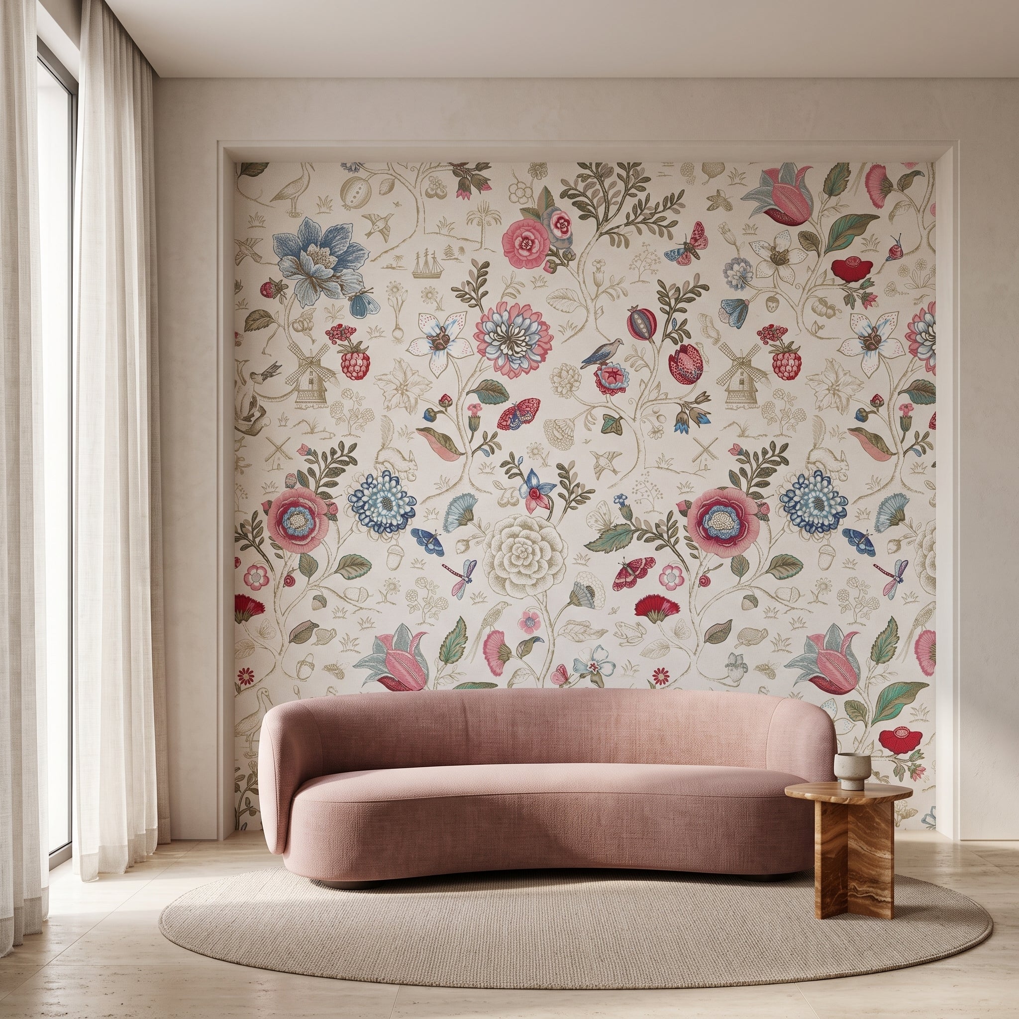 Pip Studio Spring to Life Beyaz Duvar Kağıdı