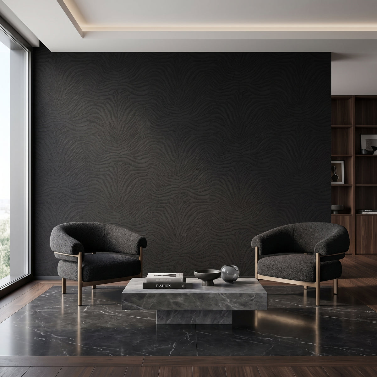 Dolce Gabbana Zebra Siyah Desen Duvar Kağıdı