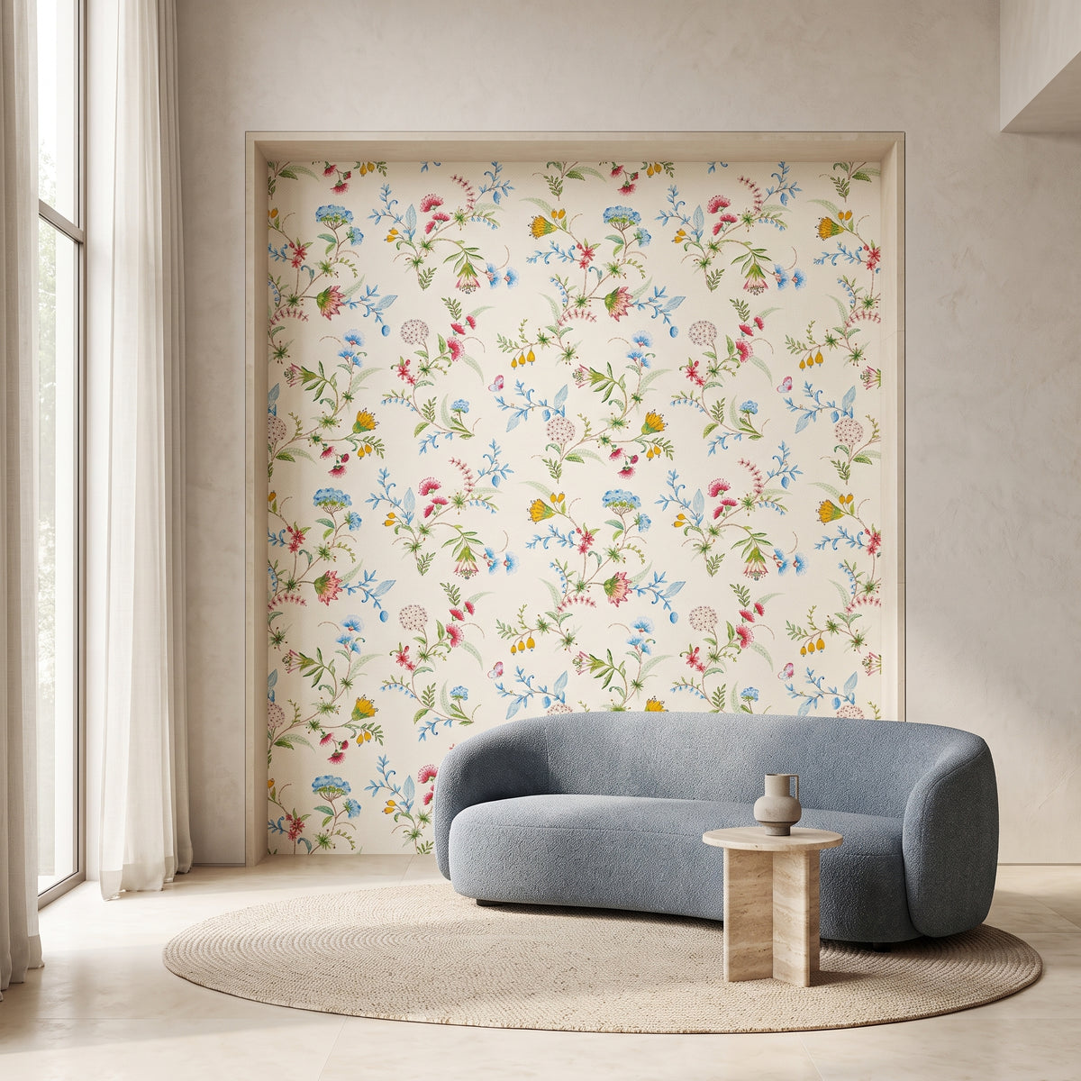 Pip Studio La Majorelle Duvar Kağıdı Beyaz