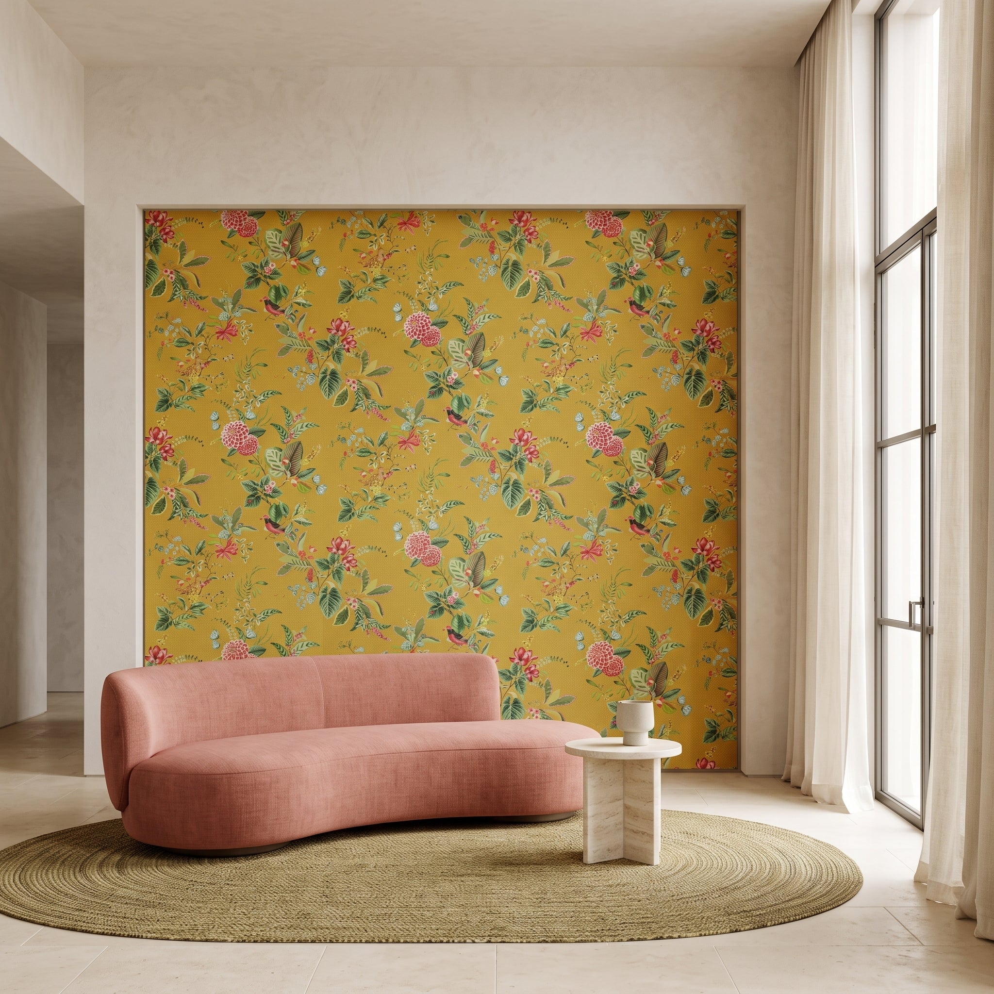 Pip Studio Botanik Tasarım Florist Büyük Çiçekler Duvar Kağıdı
