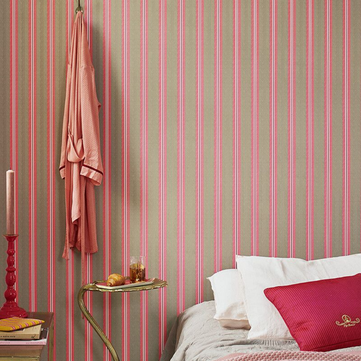 Pip Studio Blurred Lines Pembe Duvar Kağıdı