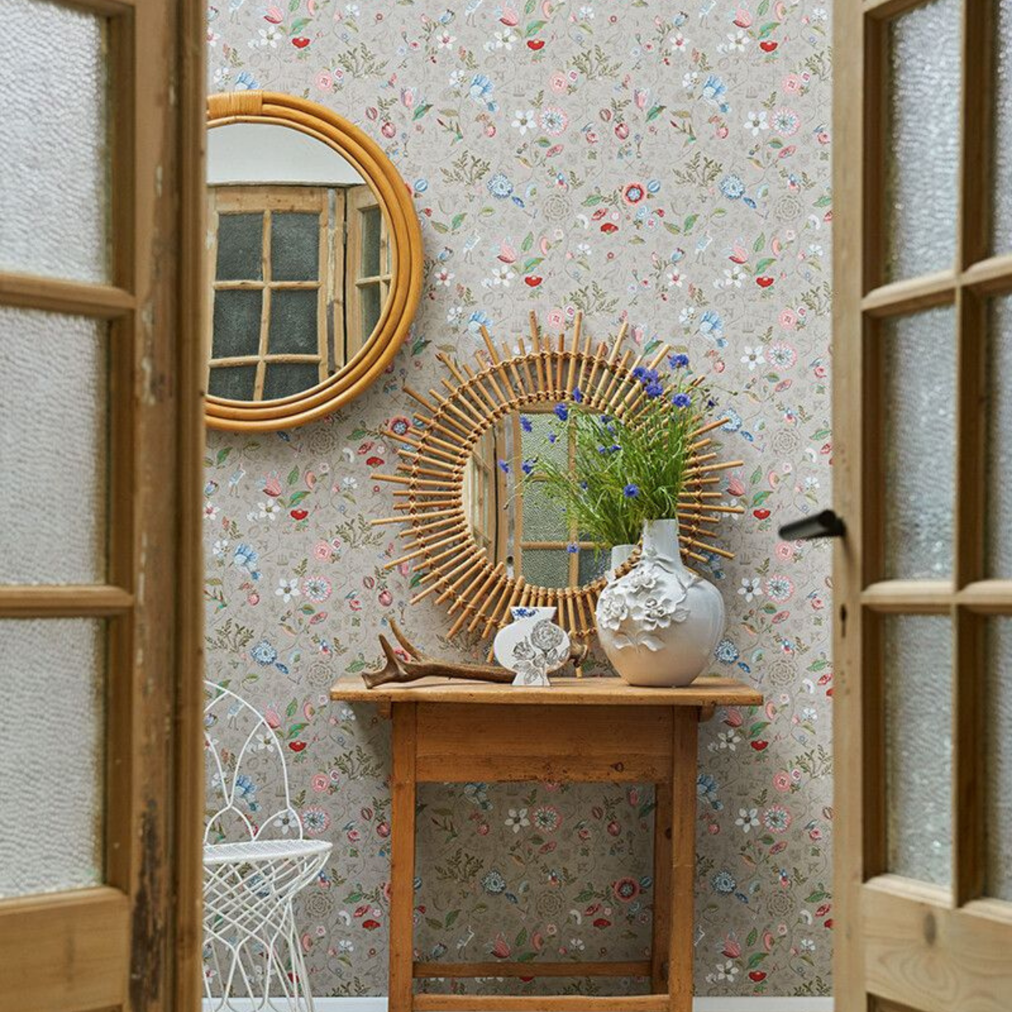 Pip Studio Spring to Life Haki Gri Duvar Kağıdı