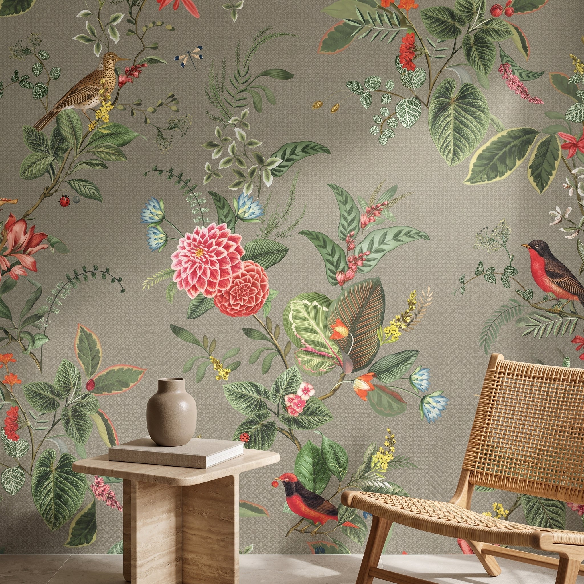 Pip Studio Botanik Florist Büyük Çiçekler Duvar Kağıdı