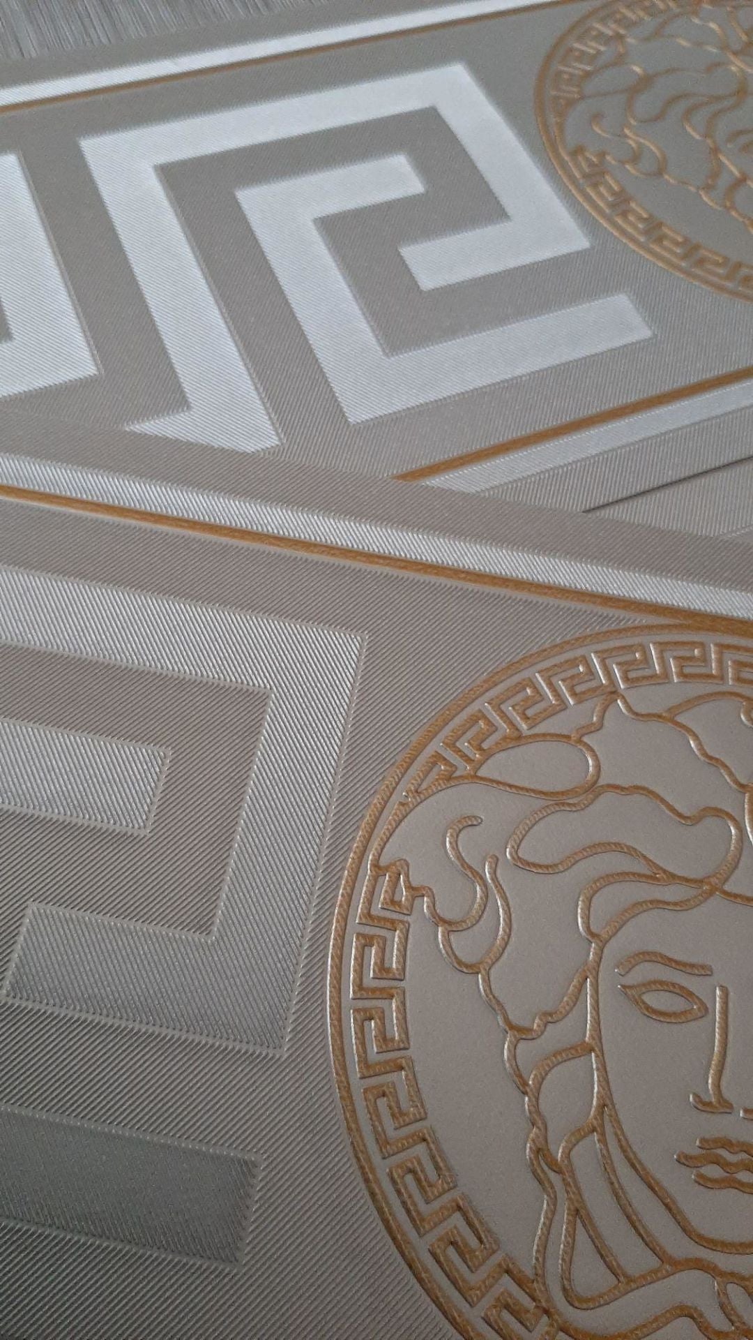 Versace Greek Ker Bordür Şerit Silver