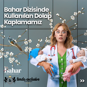 Bahar Dizisi Yatak Odası Dolap Kaplama Duvar Kağıdı