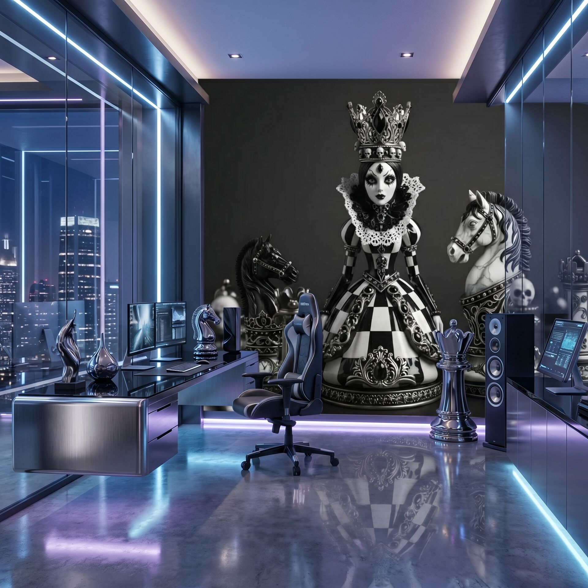 Gotik Satranç Kraliçesi Duvar Kağıdı