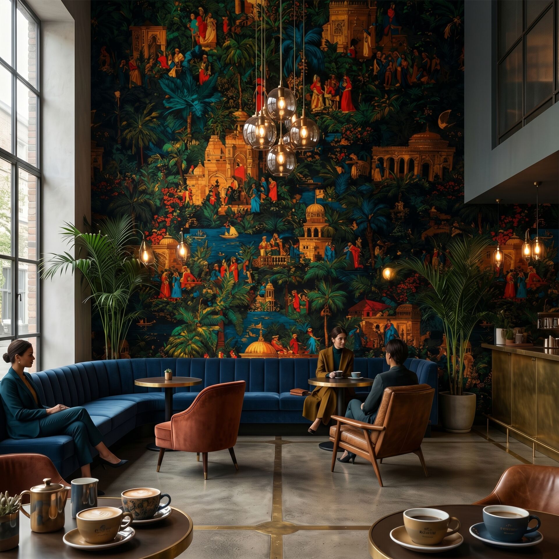 Gece Bahçeleri Chinoiserie Duvar Kağıdı