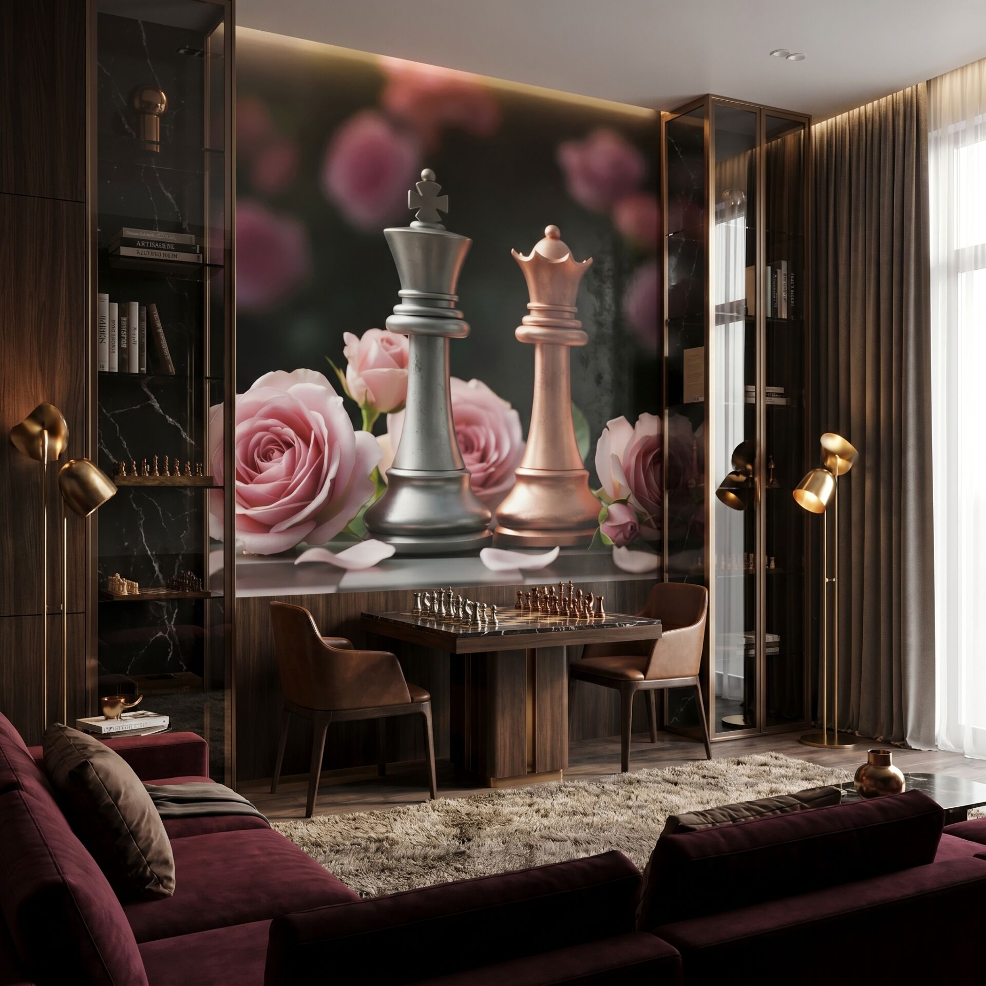 Romantik Satranç Aşkı Duvar Kağıdı