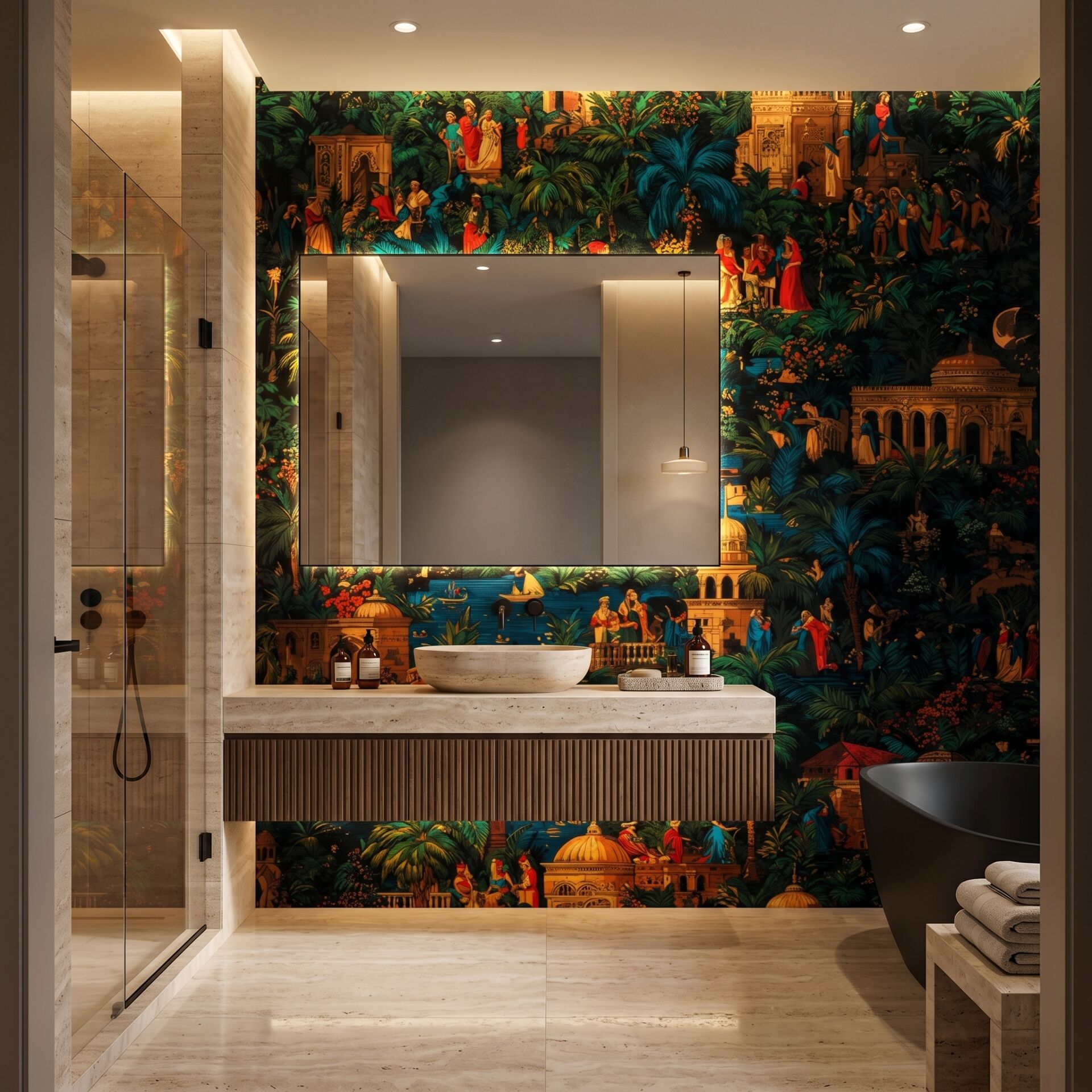 Gece Bahçeleri Chinoiserie Duvar Kağıdı