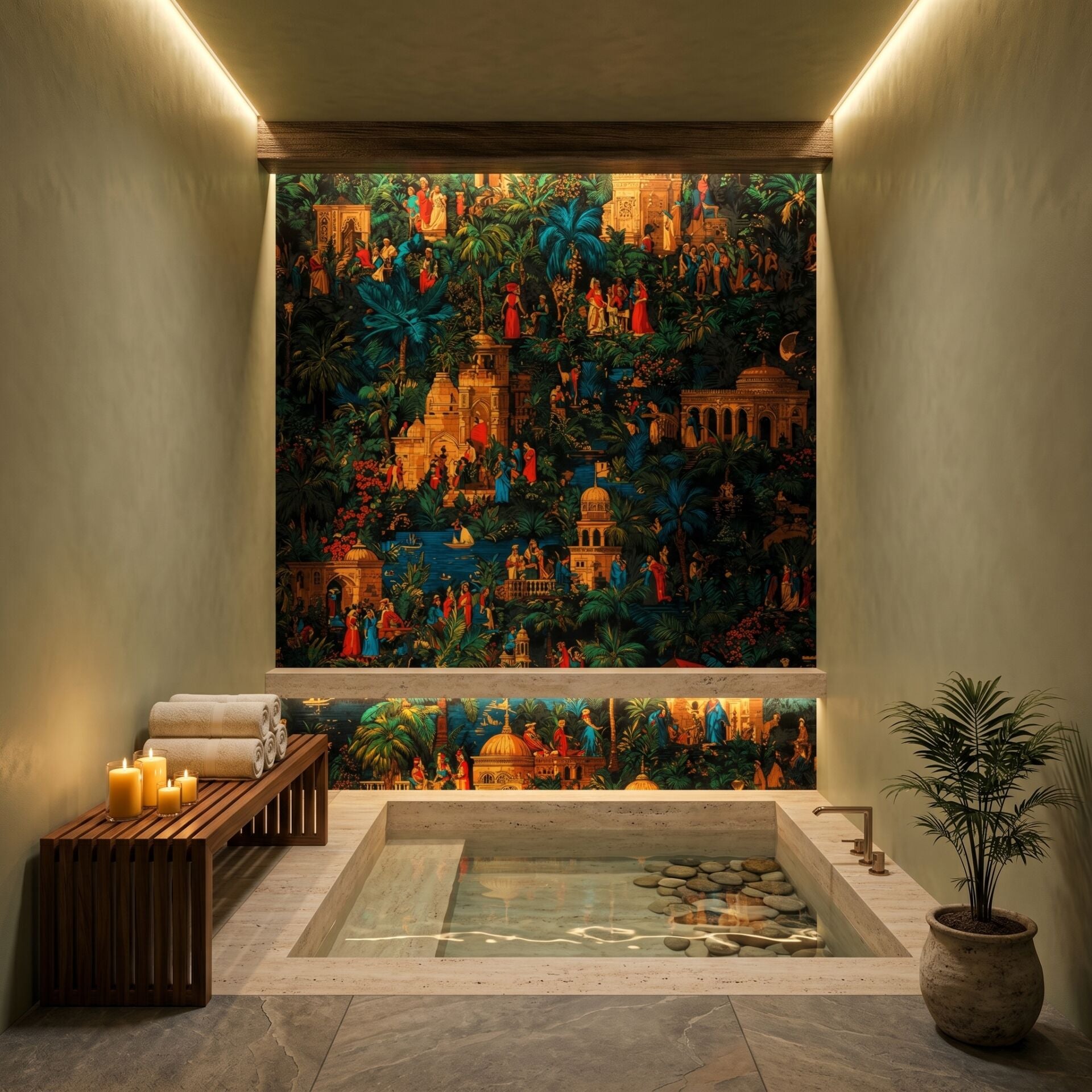 Gece Bahçeleri Chinoiserie Duvar Kağıdı