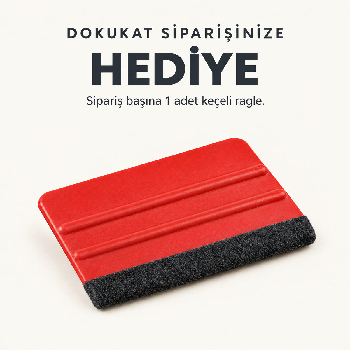 Dokukat siparişinize hediye: sipariş başına 1 adet keçeli ragle – temsili görsel