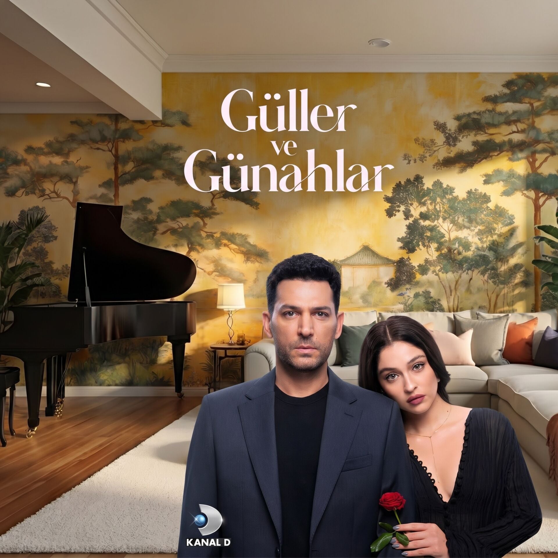 Güller ve Günahlar Dizisi Çocuk Odası (Altın Panorama) Duvar Kağıdı