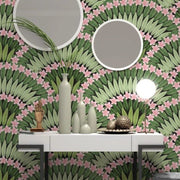 Tropikal Pembe Plumeria Çiçek Yaprakları Çiçek Duvar Kağıdı