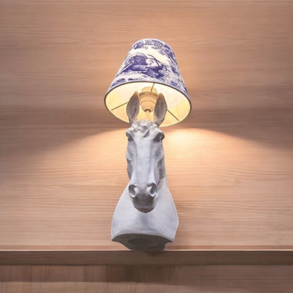 White Horse Blue Tropical Capped Aplic
