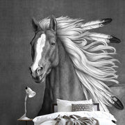 Kızılderili Black Horse Duvar Kağıdı
