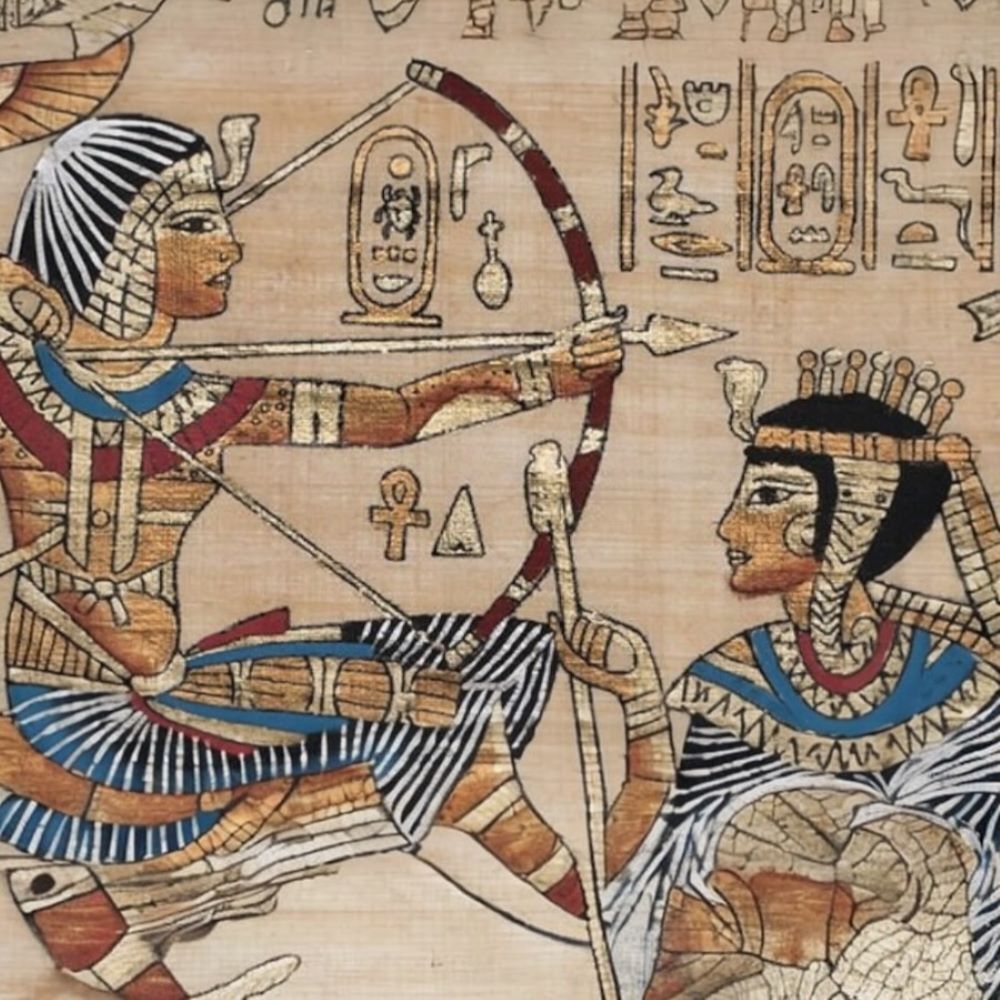 Papyrus Mısır Desen Duvar Kağıdı